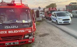 Düzce’de İtfaiye Aracı ile Kamyonet Çarpıştı: 1 Yaralı