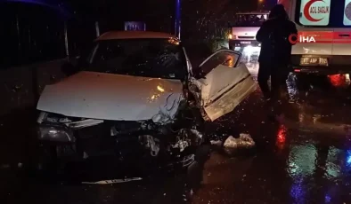 Yağmurda Kayganlaşan Yolda Trafik Kazası: 3 Yaralı